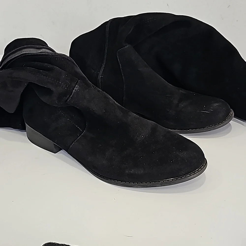 A New Day Black Faux Suede Over-the-Knee Boots Size 9.5